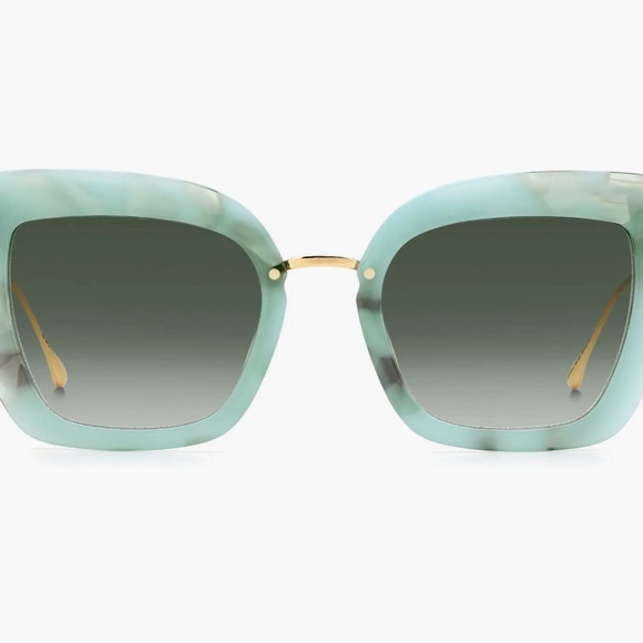 Isabel Marant Green & Gold Metal Gradient Sunglass - Picture 5 of 5
